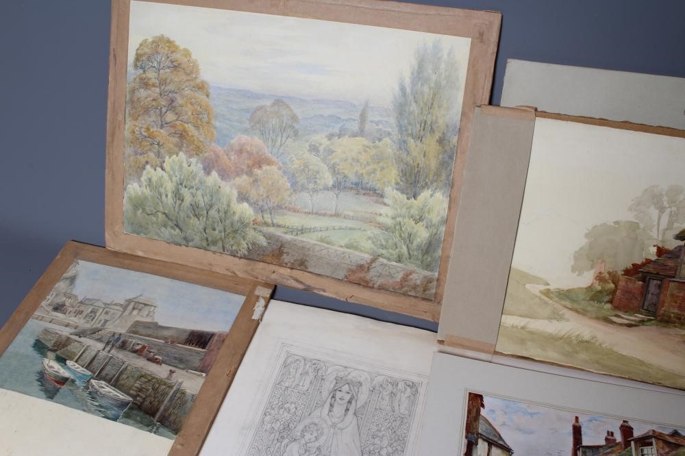 ERNEST F HILL RBSA (act.1897-1940) A collection of unframed watercolours Image