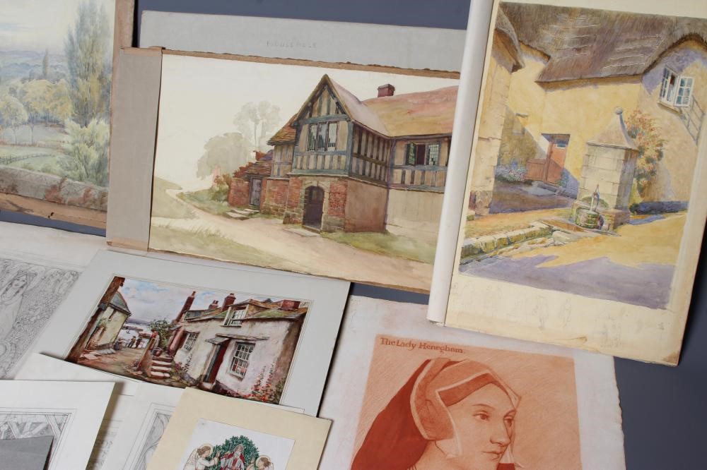 ERNEST F HILL RBSA (act.1897-1940) A collection of unframed watercolours Image
