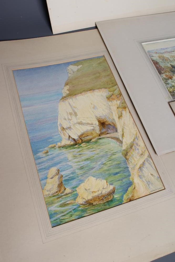 ERNEST F HILL RBSA (act.1897-1940) Six watercolours depicting a Cornish coast Image