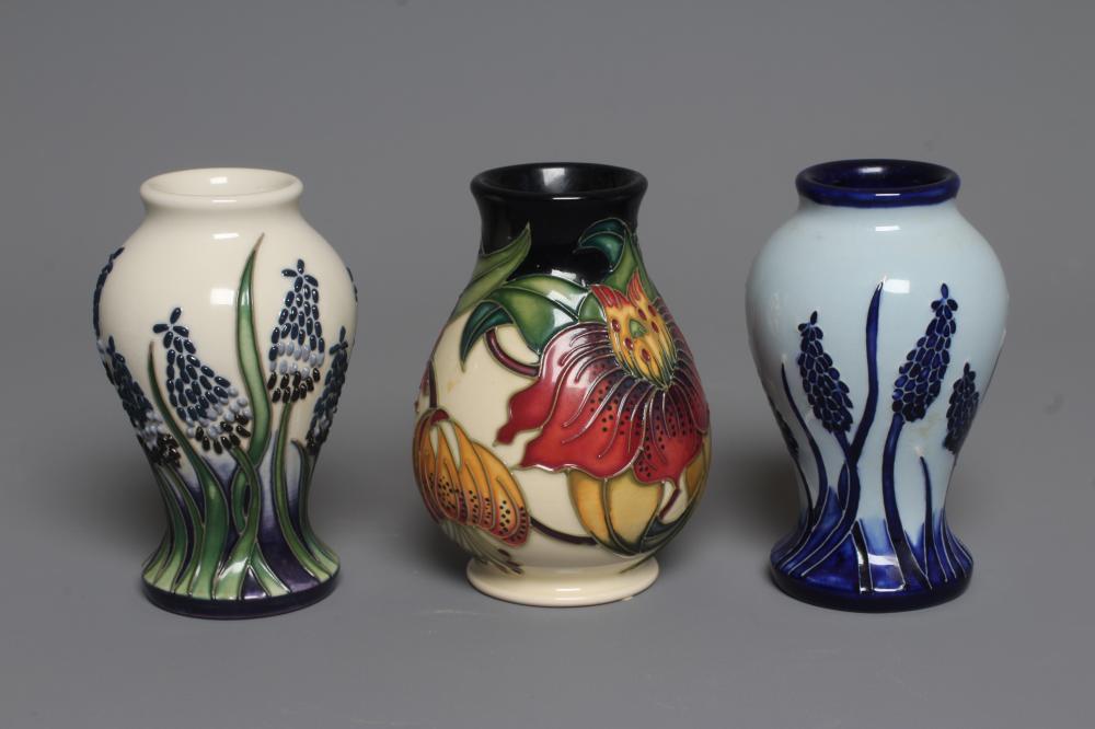 TWO MOORCROFT POTTERY MUSCARI SMALL VASES Image