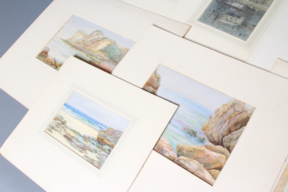 CATHERINE HILL (exh.1930's) Ten watercolours comprising three harbour scenes of Penzance Image