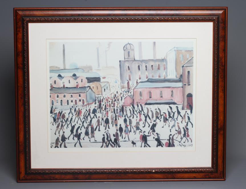LAURENCE STEPHEN LOWRY RBA RA (1887-1976) Going to Work 1959 Image