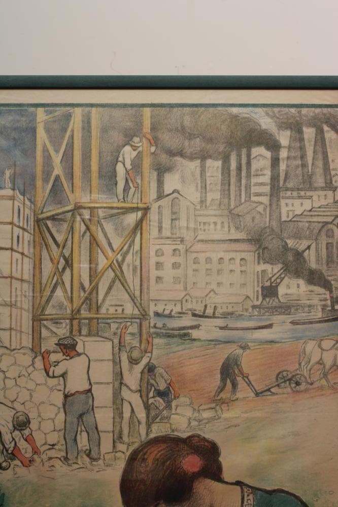 HENRI LEBASQUE (French 1865-1937) 'L'Emprunt de La Paix', a French WWI propaganda poster, Image