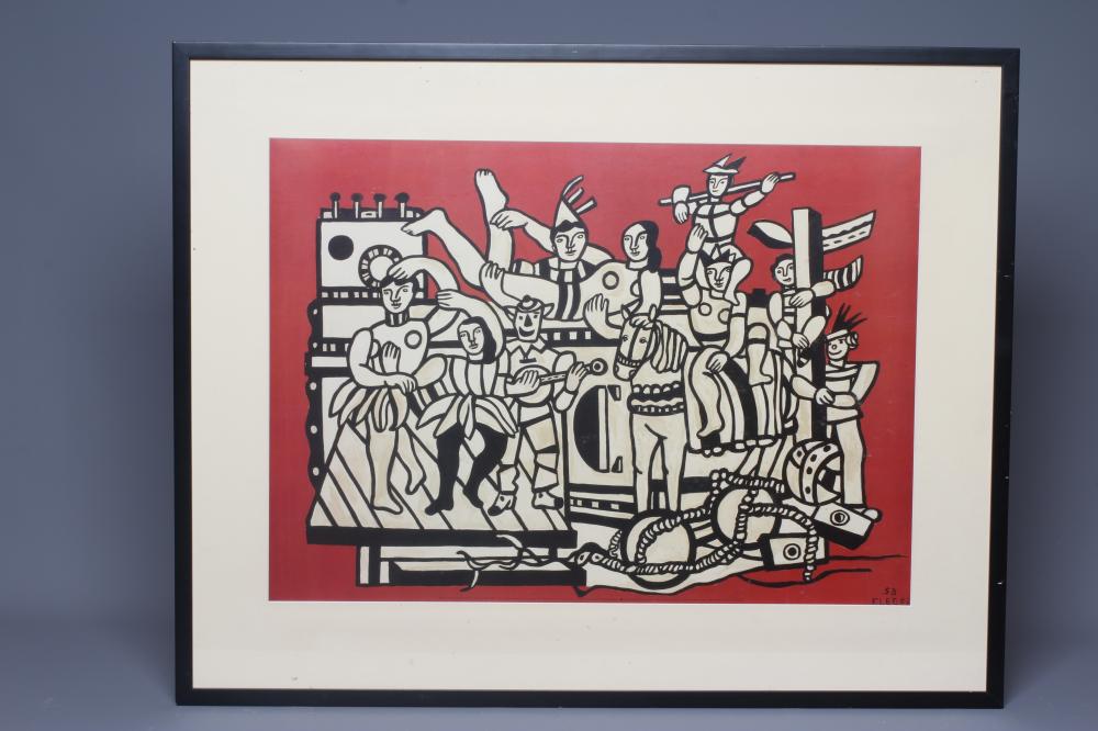 FERNAND LÉGER (1881-1955) La Grande Parade, offset lithograph, 20" x 27" (I), framed and glazed Image