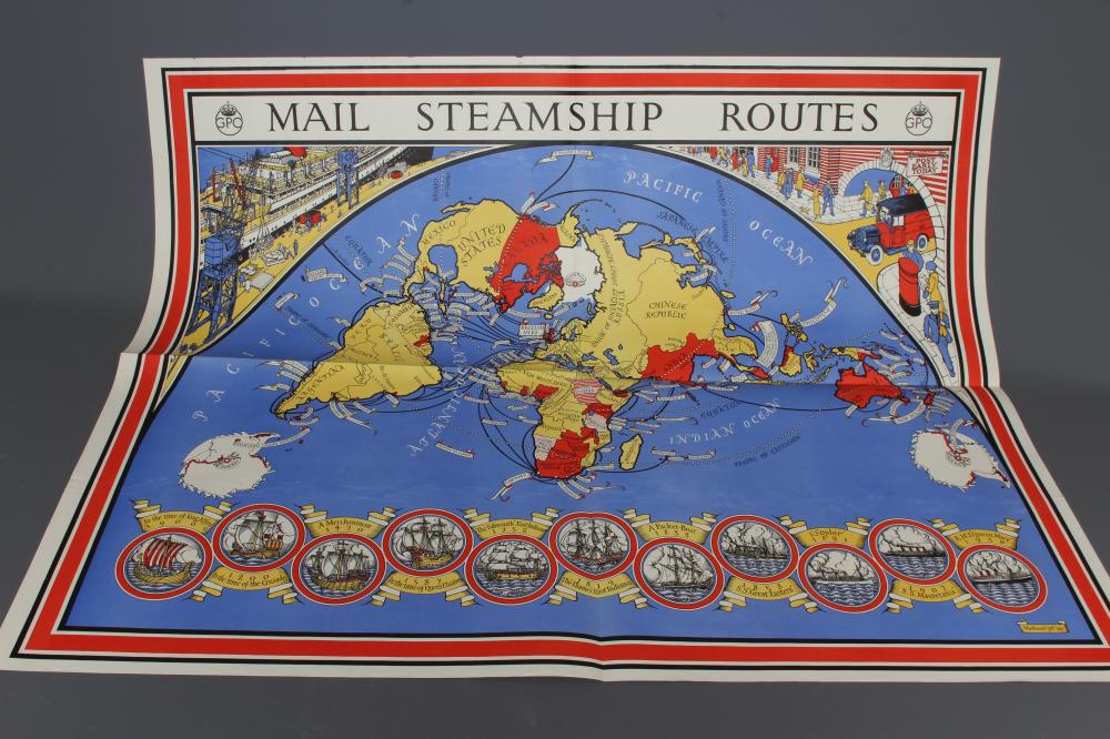 MACDONALD GILL (1884-1947) Mail Steamship Poster, lithograph in colours, P R D 182 bottom right Image