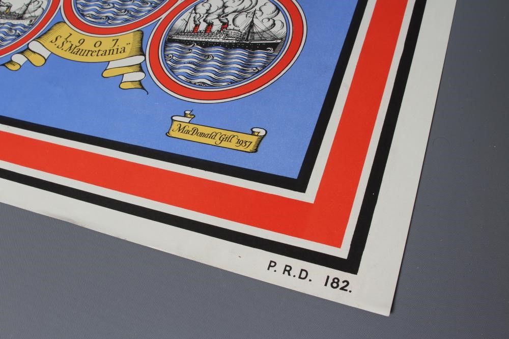 MACDONALD GILL (1884-1947) Mail Steamship Poster, lithograph in colours, P R D 182 bottom right Image