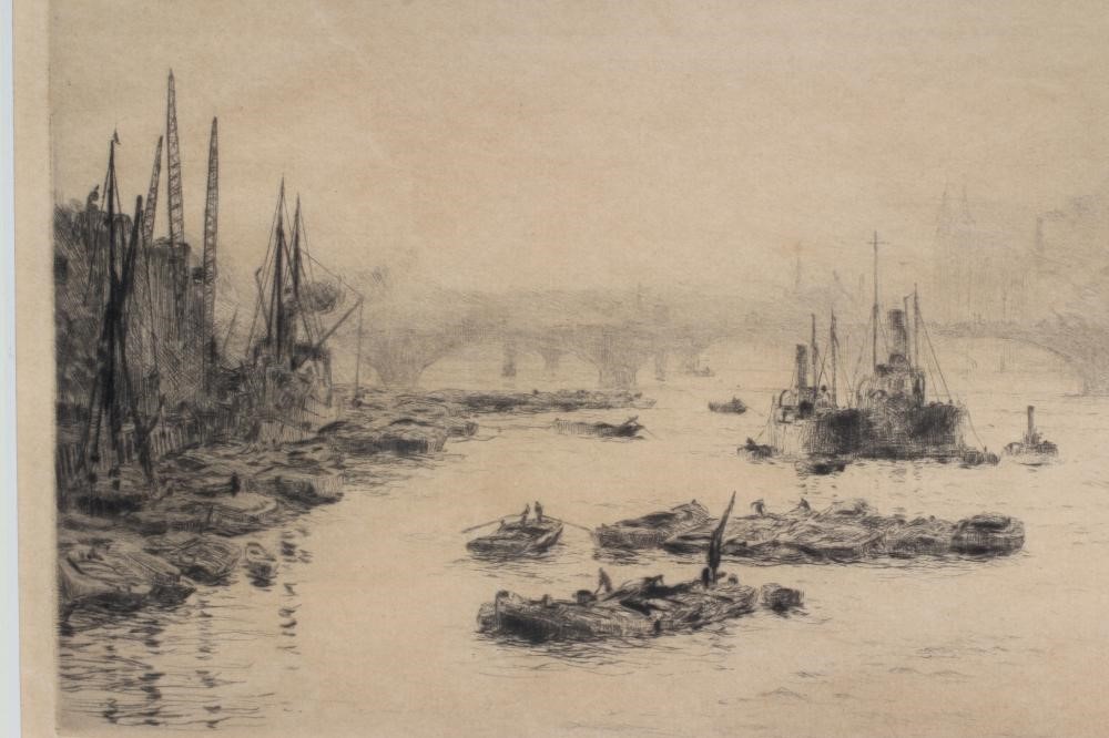 WILLIAM LIONEL WYLLIE R.A. (1851-1931) London Bridge Image