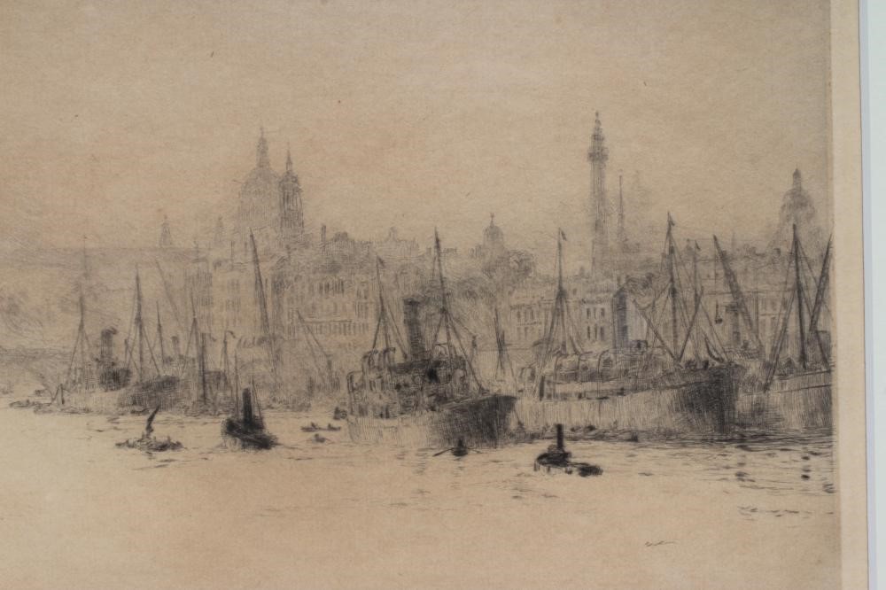 WILLIAM LIONEL WYLLIE R.A. (1851-1931) London Bridge Image