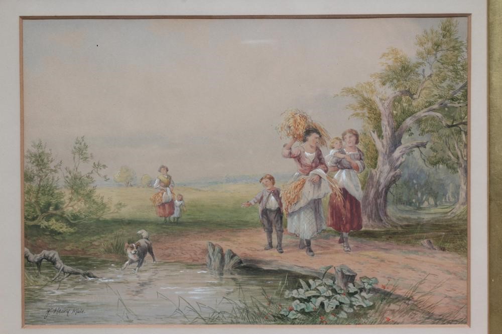 JOHN HENRY MOLE (1814-1886) Returning from the Harvest, signed lower left, watercolour, 6 3/4" x 9 Image
