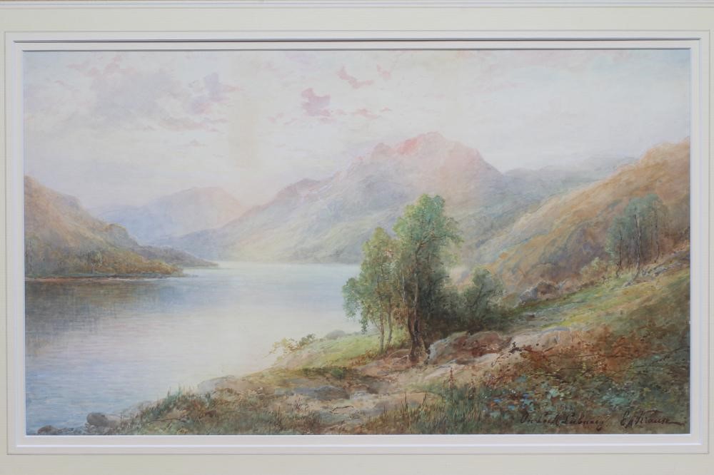 EMIL A KRAUSE (British School, 19th Century) On Loch Lubraig, signed Image