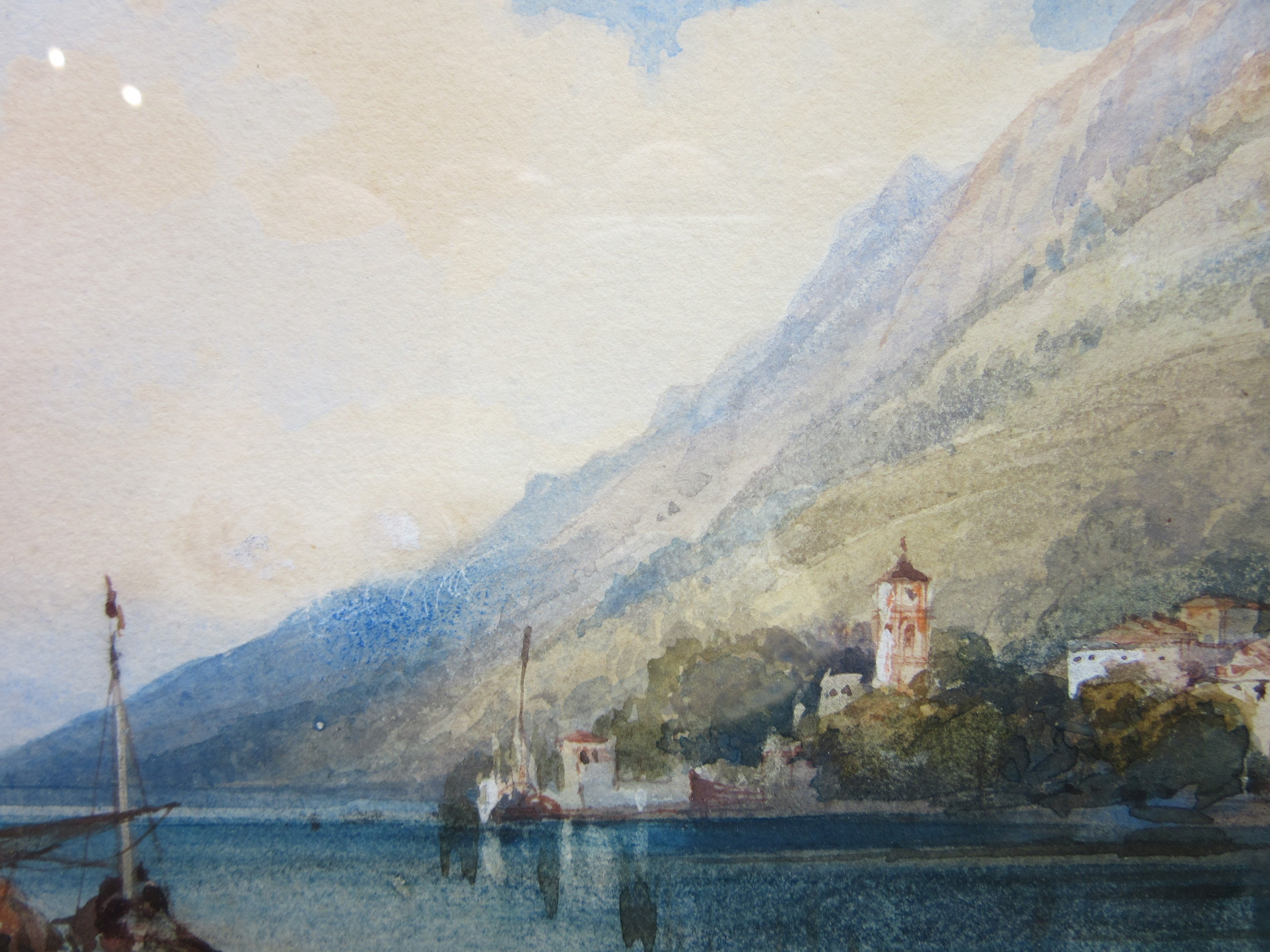 WILLIAM WYLD RI (1806-1889) Italian Lakes with figures to the Foreground, signed lower right, Image