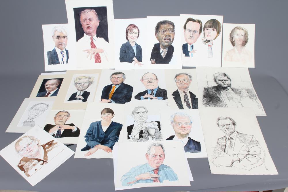 MICHAEL MCGUINNESS (1935-2016) A collection of cartoons depicting celebrities and politicians for Image