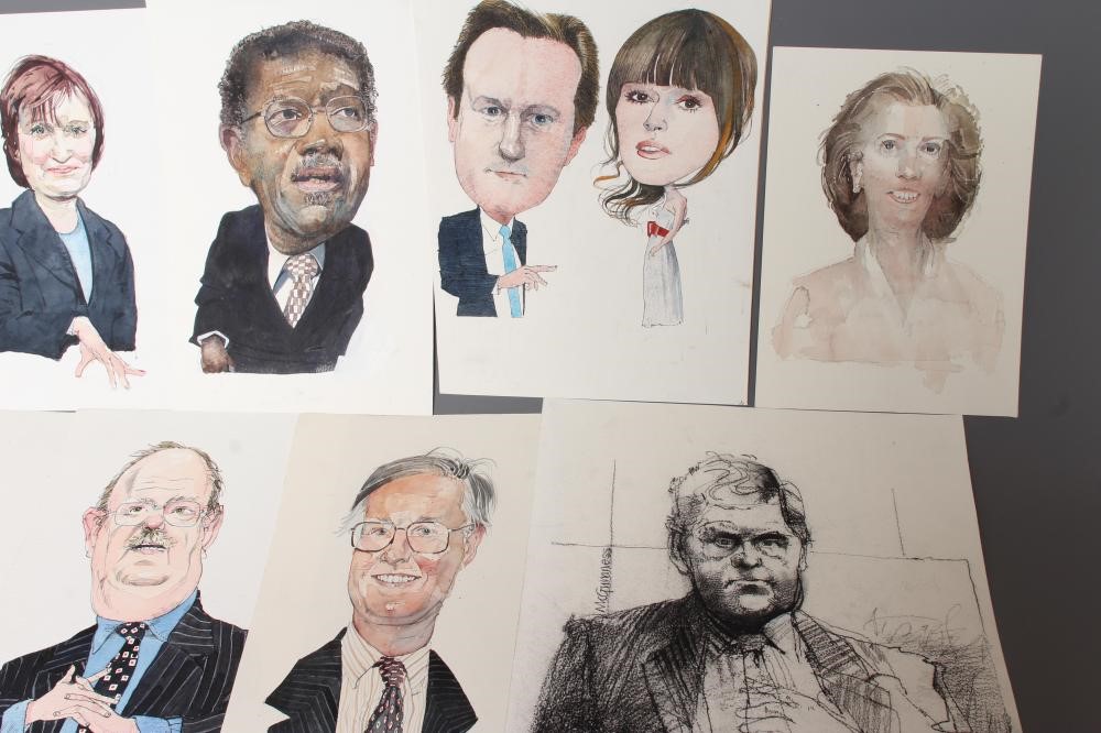 MICHAEL MCGUINNESS (1935-2016) A collection of cartoons depicting celebrities and politicians for Image