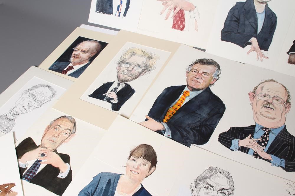 MICHAEL MCGUINNESS (1935-2016) A collection of cartoons depicting celebrities and politicians for Image