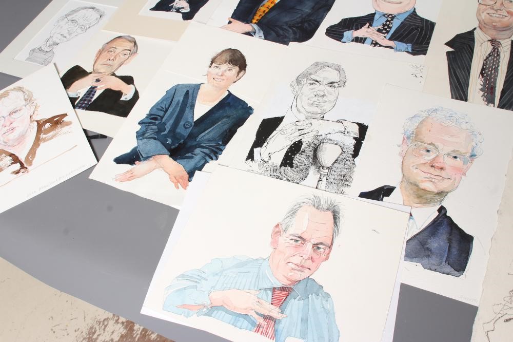 MICHAEL MCGUINNESS (1935-2016) A collection of cartoons depicting celebrities and politicians for Image