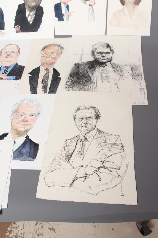 MICHAEL MCGUINNESS (1935-2016) A collection of cartoons depicting celebrities and politicians for Image
