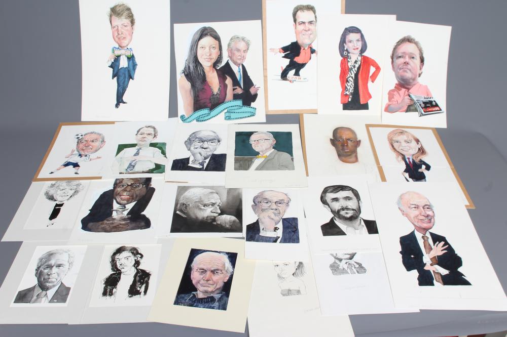 MICHAEL MCGUINNESS (1935-2016) A collection of cartoons depicting celebrities and politicians for Image