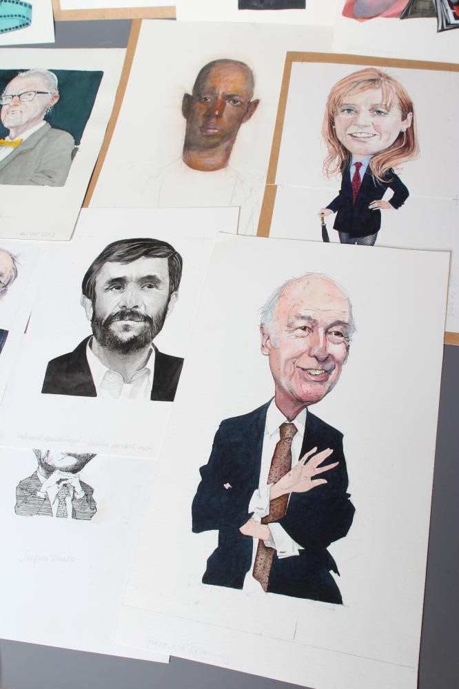 MICHAEL MCGUINNESS (1935-2016) A collection of cartoons depicting celebrities and politicians for Image