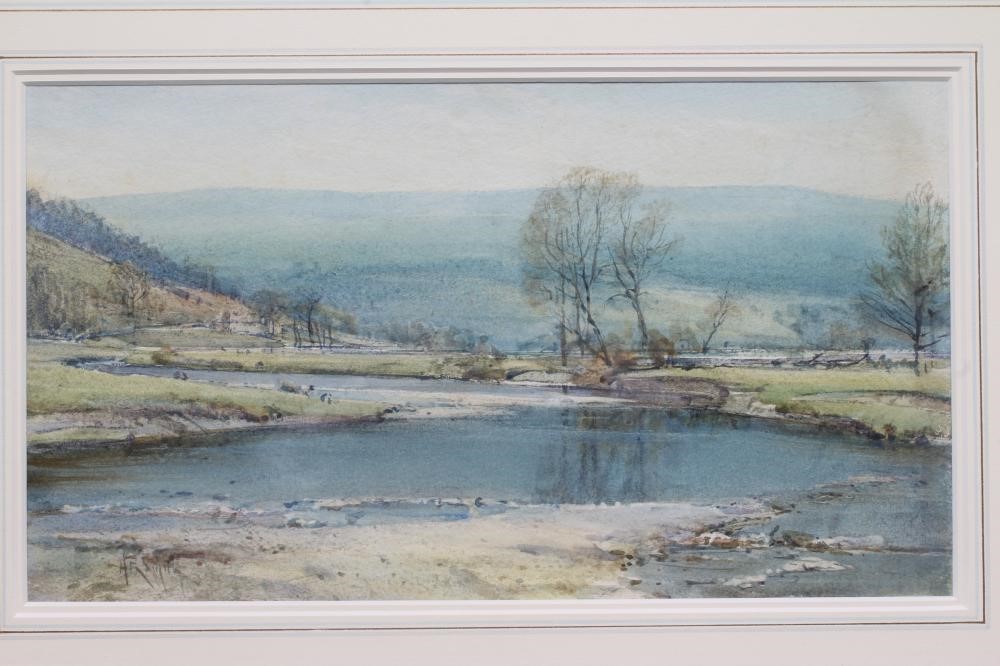 ARTHUR REGINALD SMITH (1871/72-1934) Meandering River Landscape, signed lower left, watercolour, 8 Image