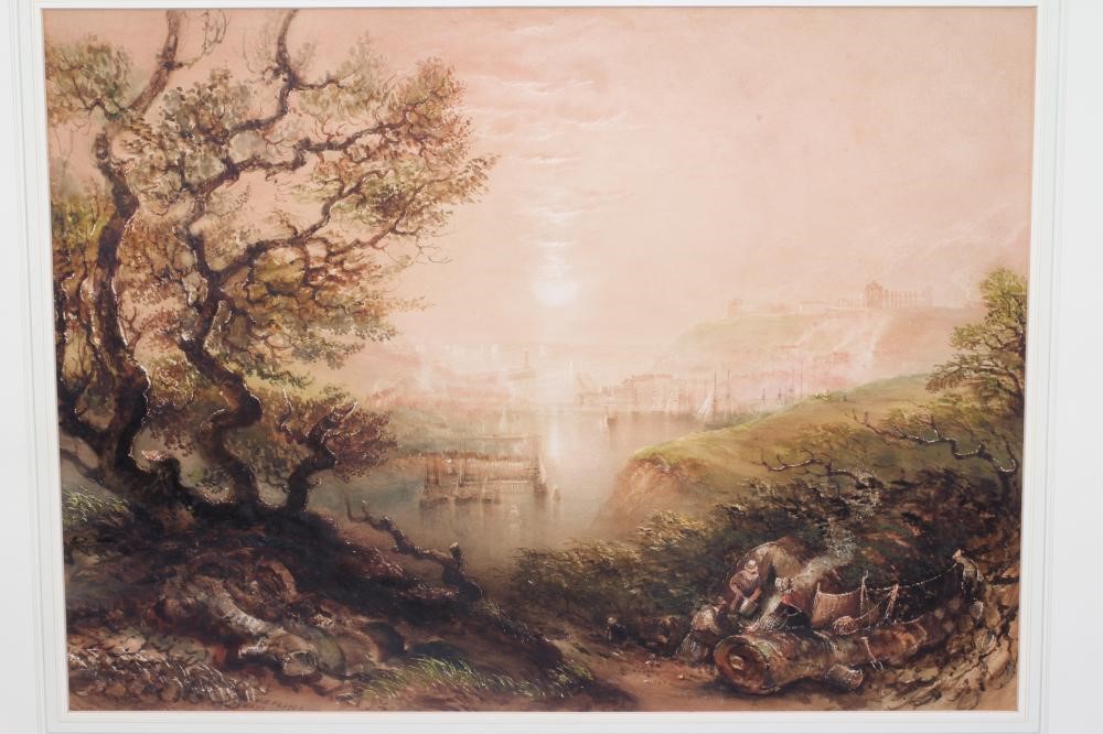 HENRY BARLOW CARTER (1803-1868) Whitby Harbour, signed lower left and dated 1856, watercolour Image