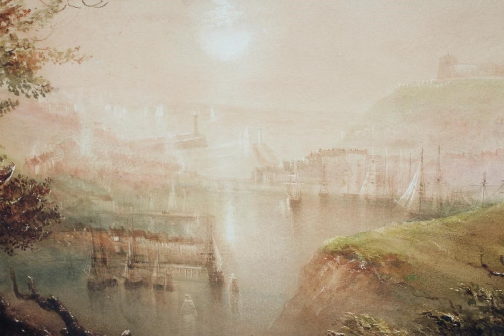 HENRY BARLOW CARTER (1803-1868) Whitby Harbour, signed lower left and dated 1856, watercolour Image