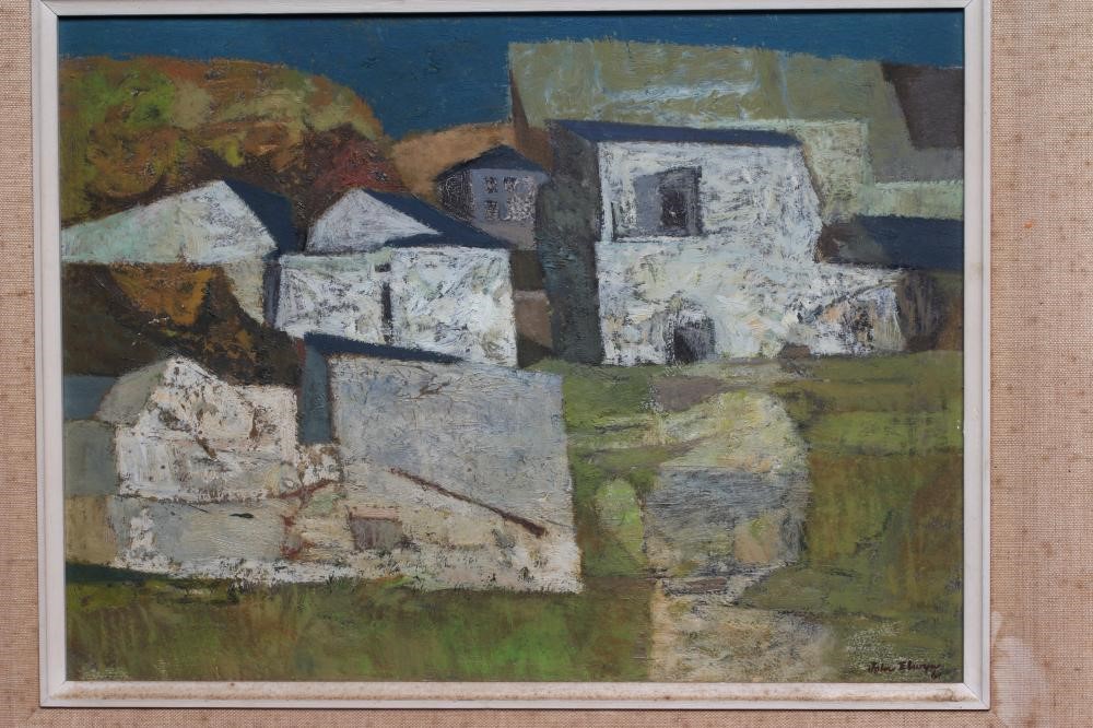 JOHN ELWYN (1916-1997) Welsh Landscape with Whitewashed Barns Image