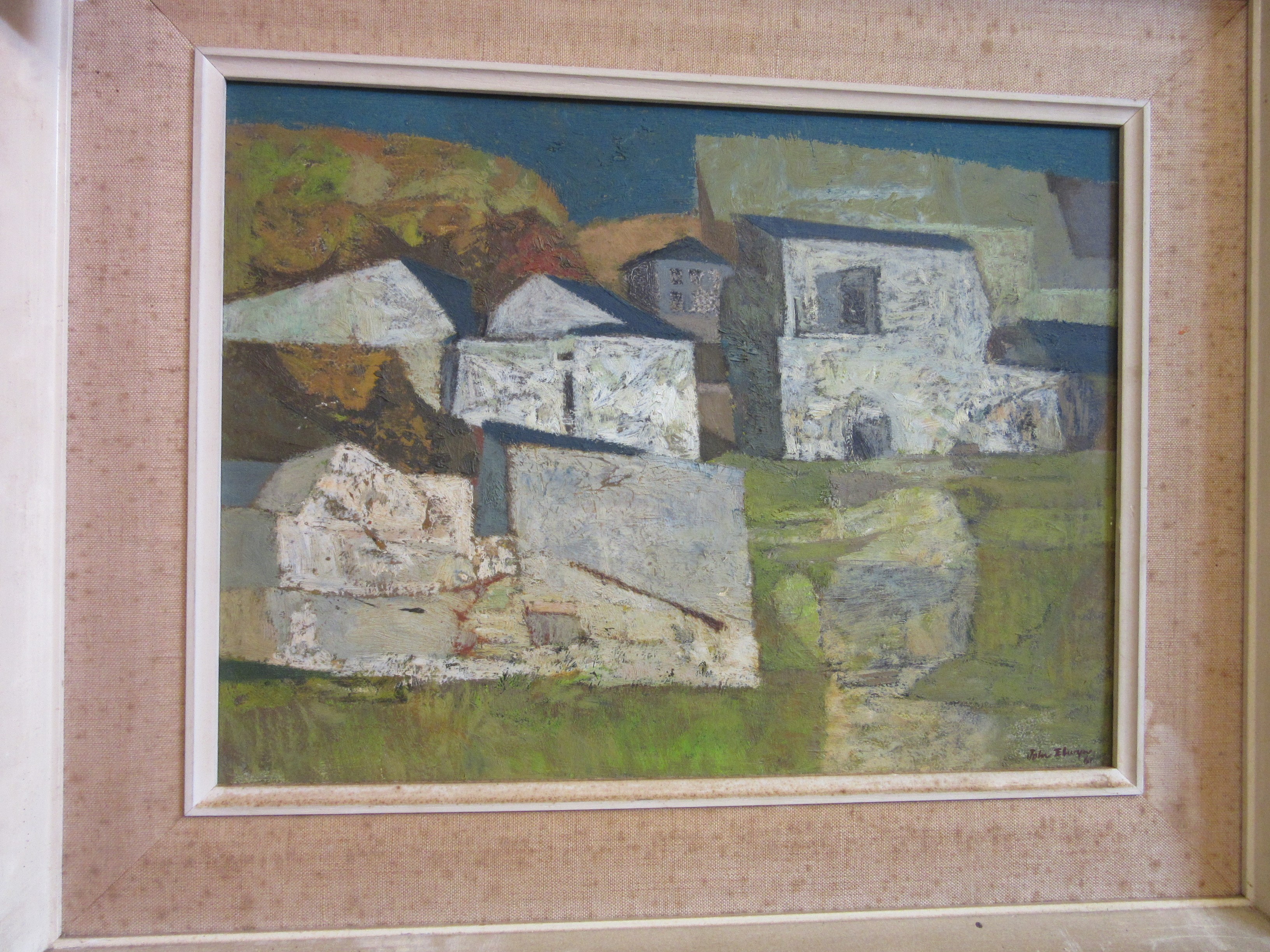 JOHN ELWYN (1916-1997) Welsh Landscape with Whitewashed Barns Image