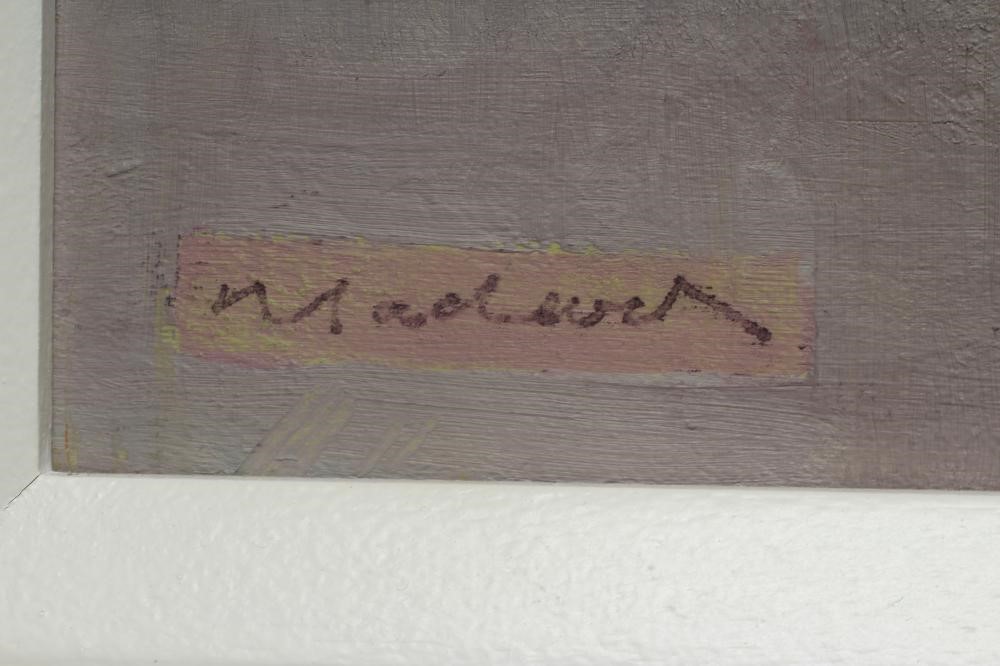 ANGELA MACLEOD (British School, 20th Century) Wish You Were Here, signed lower left, oil on canvas, Image