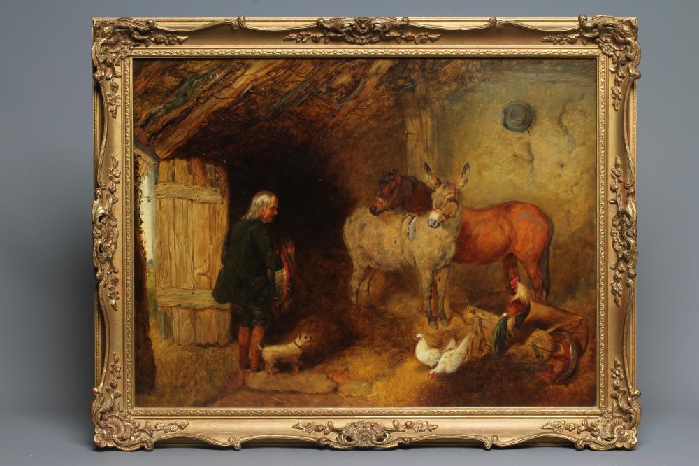FOLLOWER OF GEORGE MORLAND (1762/63-1804) Stable Interior with Donkey Image