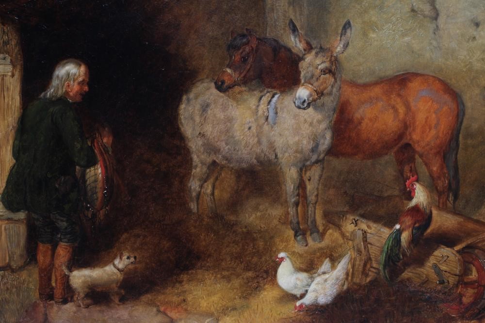 FOLLOWER OF GEORGE MORLAND (1762/63-1804) Stable Interior with Donkey Image