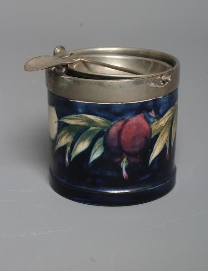 A MOORCROFT POTTERY WISTERIA SMOKER'S COMPANION Image