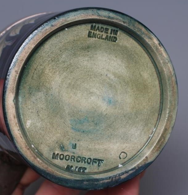 A MOORCROFT POTTERY WISTERIA SMOKER'S COMPANION Image