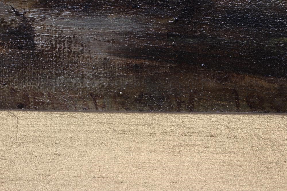 W. HENDERSON (British School, late 19th century) Geese and Sheep beside a Pond, signed lower right Image
