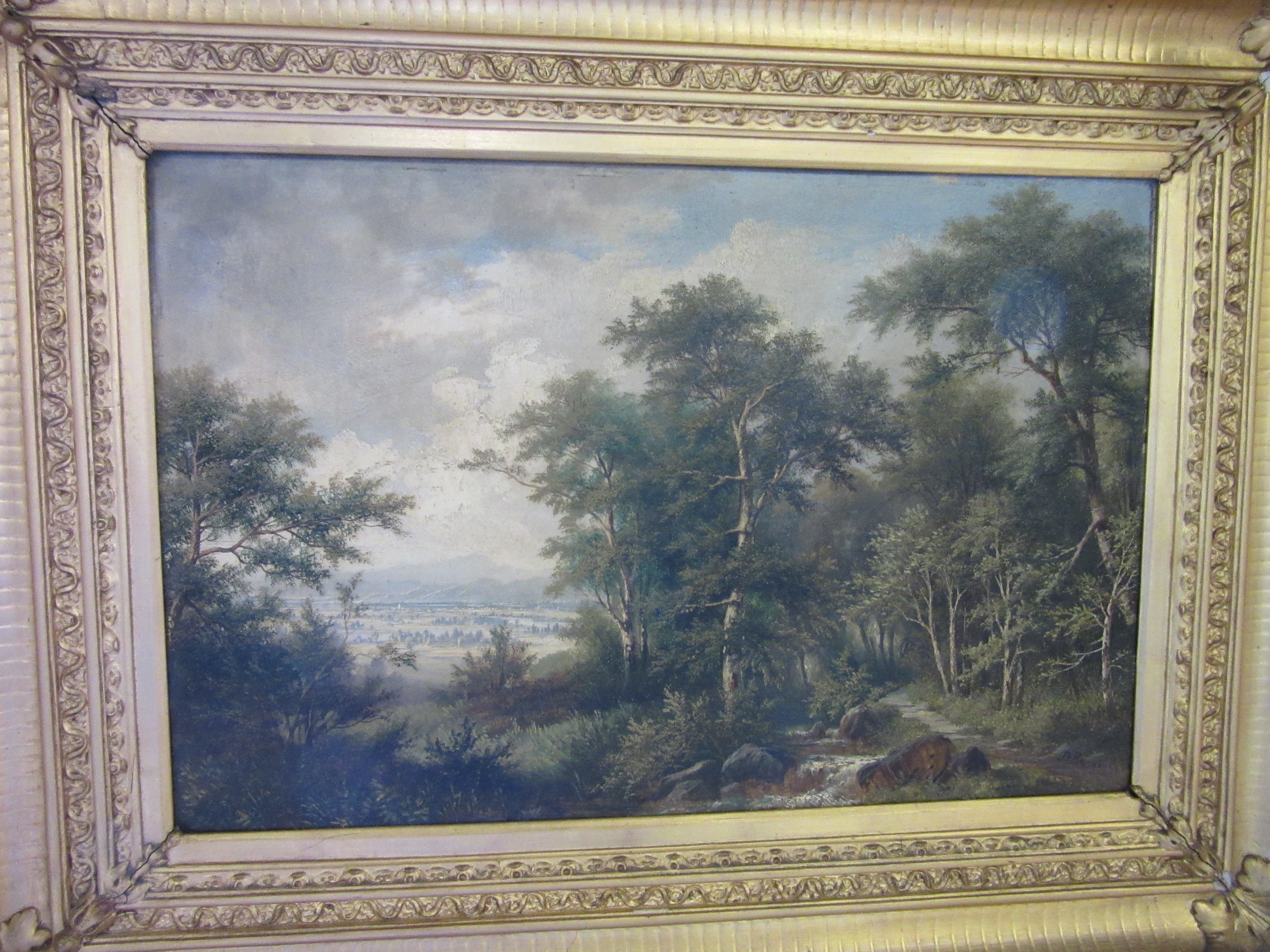 CONTINENTAL SCHOOL (Late 19th Century) View of a Woodland Track with an Open Plain Beyond Image