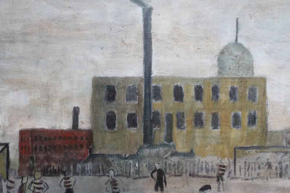 AFTER LAURENCE STEPHEN LOWRY (1887-1976) Football Match, bears signature lower right, oil on canvas, Image