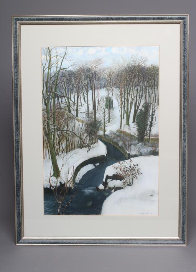 ALAN JOHN GREEN (1921-2020) Snowbound Woodland landscape, signed lower right and dated '94, Image