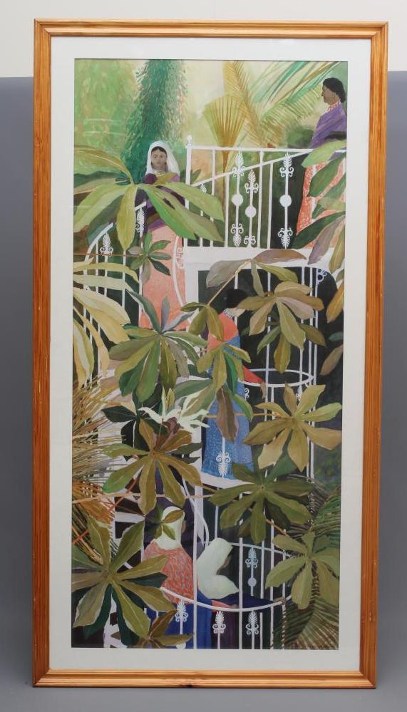 ALAN JOHN GREEN (1921-2020) Kew Gardens, signed lower right and dated '92, watercolour and gouache, Image