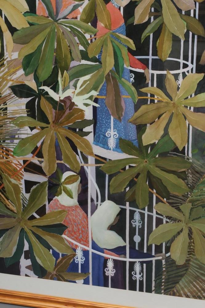 ALAN JOHN GREEN (1921-2020) Kew Gardens, signed lower right and dated '92, watercolour and gouache, Image