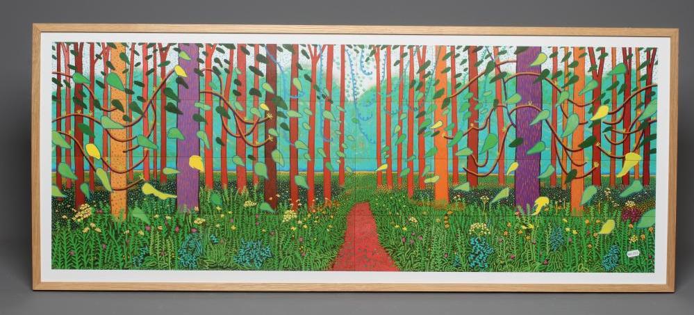 DAVID HOCKNEY (b.1937) The Arrival of Spring in East Yorkshire 2011, reproduction poster with R.A. Image