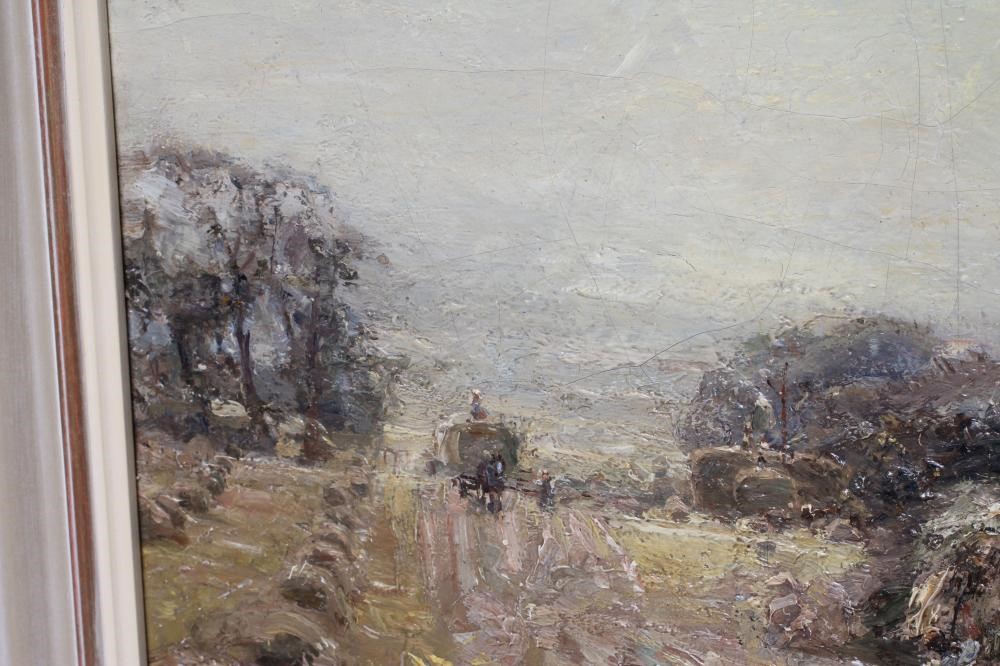 HERBERT F ROYLE (1870-1958) Harvest time, signed lower right, oil on canvas, 20" x 23 1/2", modern Image