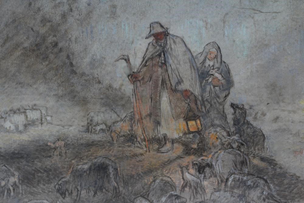 WILLIAM SHACKLETON (1872-1933) Cattle on a Mountain Ledge Image
