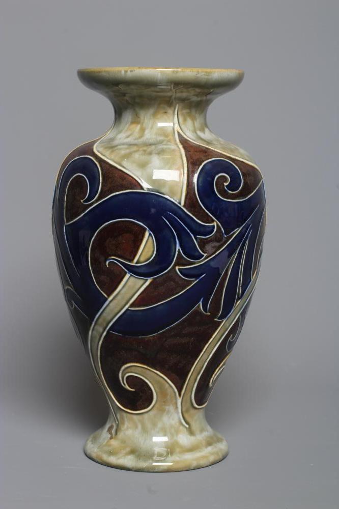 A ROYAL DOULTON STONEWARE VASE BY FRANK BUTLER Image