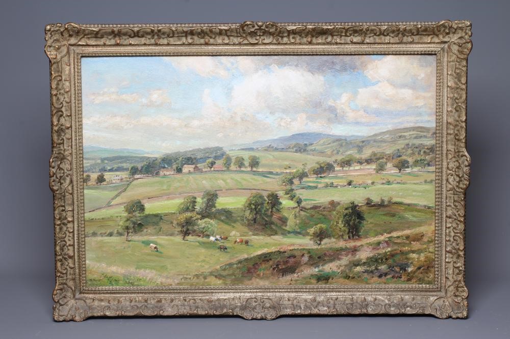 HERBERT F ROYLE (1870-1958) Wharfedale View from Lanshaw Bank near Beamsley Image
