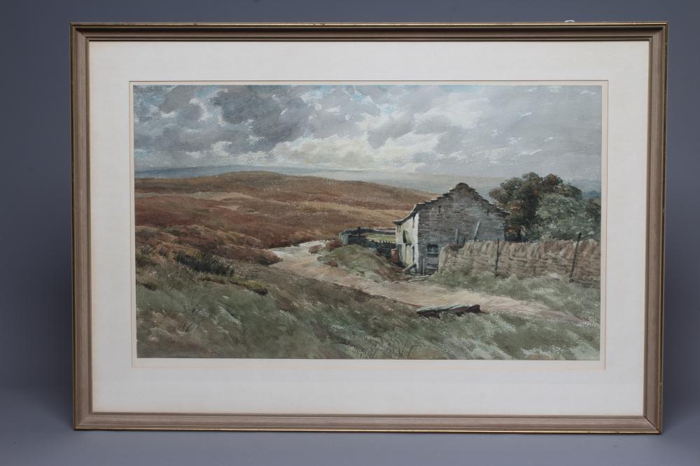 JOSEPH PIGHILLS (1902-1984) Far Intake, Haworth Moor, signed lower left and dated 1970, watercolour, Image