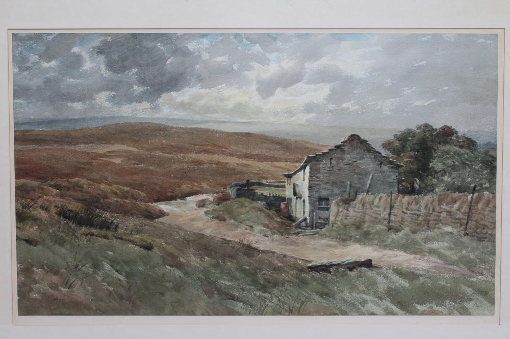 JOSEPH PIGHILLS (1902-1984) Far Intake, Haworth Moor, signed lower left and dated 1970, watercolour, Image
