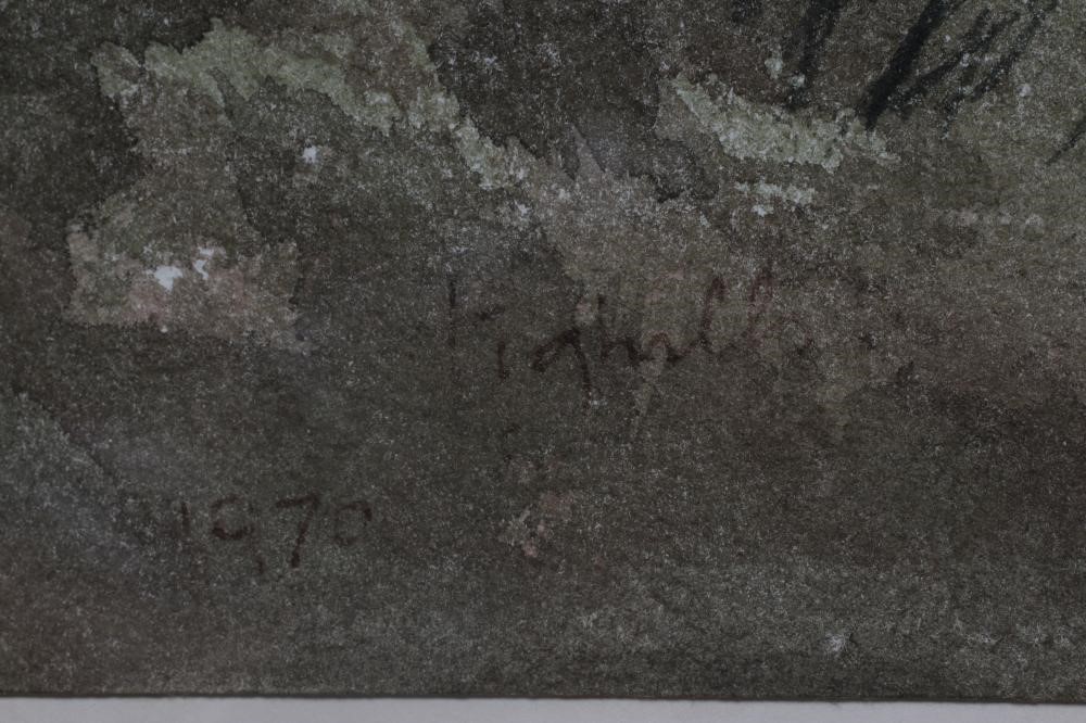 JOSEPH PIGHILLS (1902-1984) Far Intake, Haworth Moor, signed lower left and dated 1970, watercolour, Image