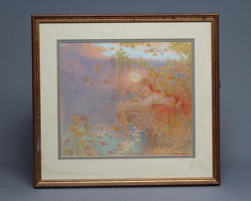 WILLIAM SHACKLETON (1872-1933) Reclining Nude, signed lower right and dated '30, mixed media, 10 Image