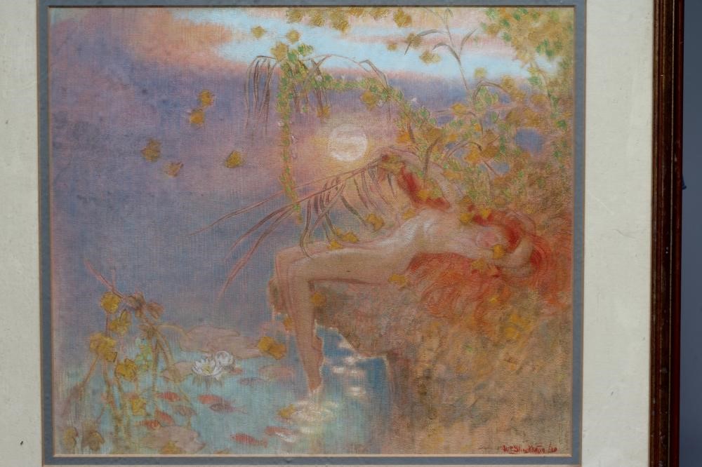 WILLIAM SHACKLETON (1872-1933) Reclining Nude, signed lower right and dated '30, mixed media, 10 Image