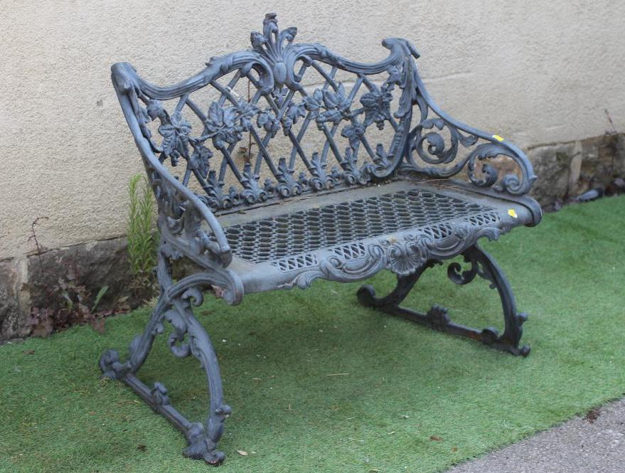 A CAST METAL ROCOCCO STYLE SEAT Image