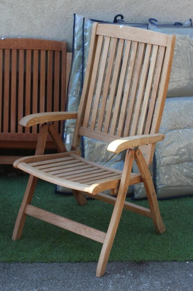A SET OF FOUR HARDWOOD FOLDING ARMCHAIRS, modern, of slatted form, labelled for Neptune, 23" w x 18" Image
